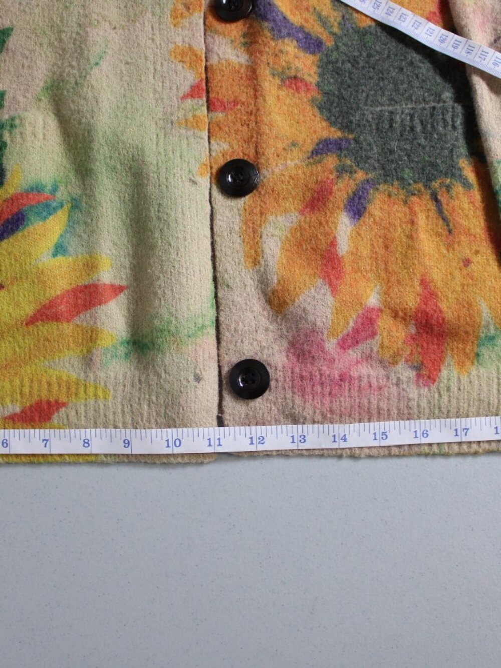 Boutique Inspired Cottagecore Cotten/Linen Sunflower Cardigan - Picture 10 of 15